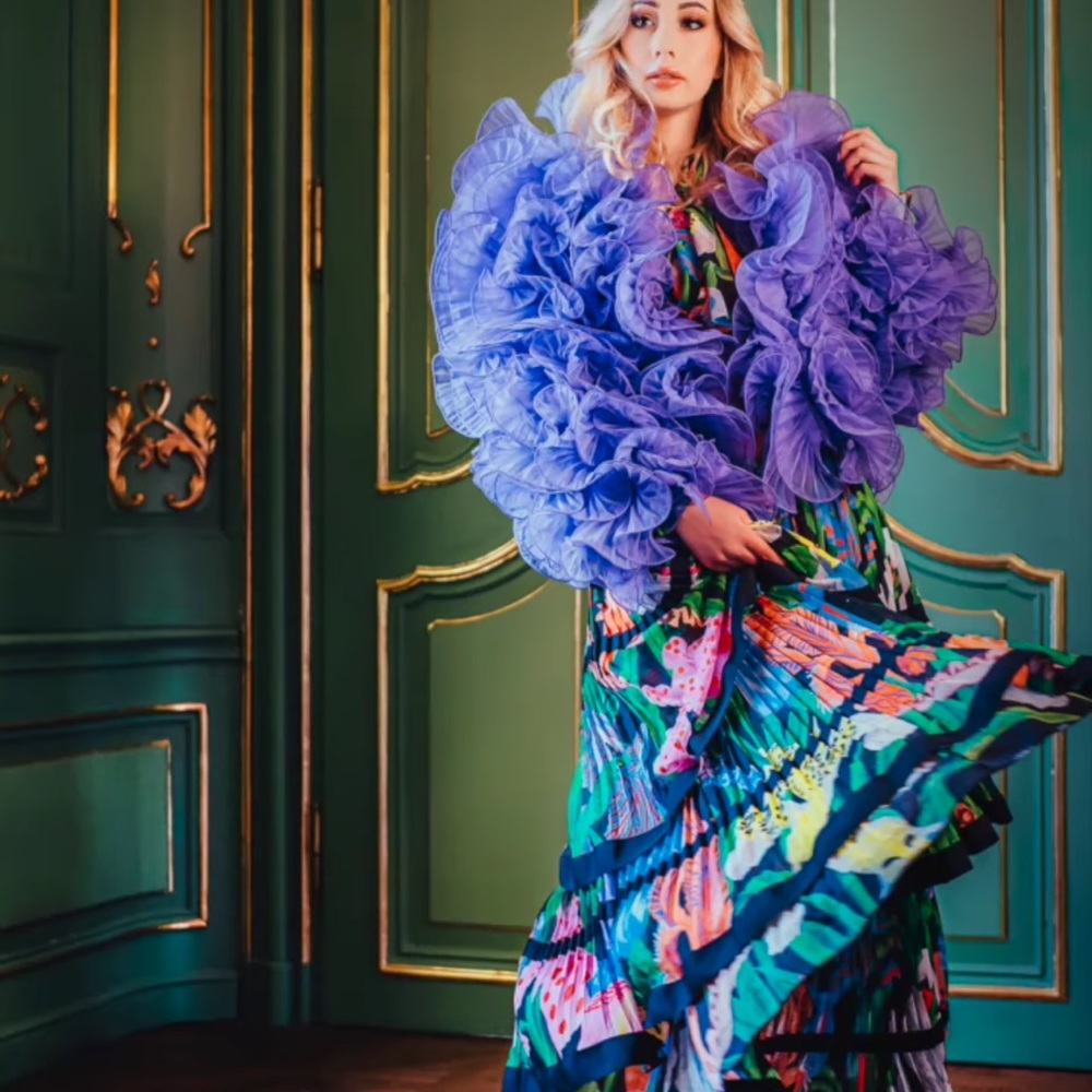 Iris Apfel X H&M Multicolored Ruffle Maxi Skirt - Picture 5 of 16